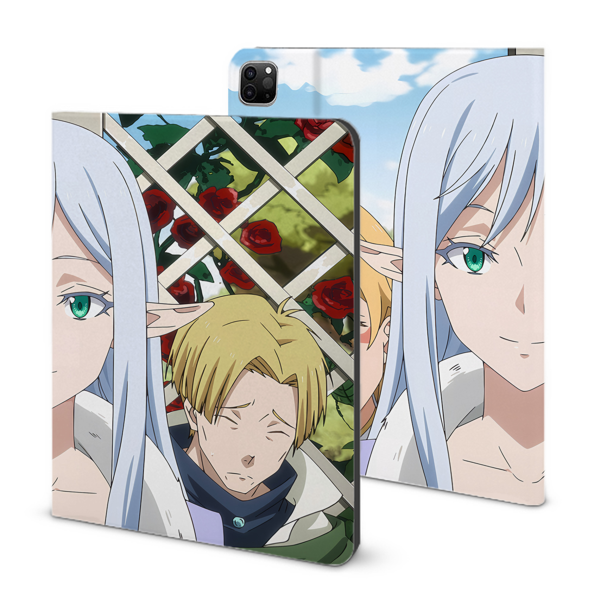 （画像用） 転スラ Regarding Reincarnated to Slime IPad ケース ブック型 PUレザー TPU 耐衝撃 軽量 薄型 ペン収納なし 全面保護 IPad 各モデル対応